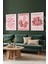 Pembe Matisse 3'lü Beyaz Çerçeveli Poster, Tablo Seti No:33 3