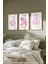 Pembe Minimal Matisse 3'lü Ahşap Çerçeveli Poster, Tablo Seti No:35 2
