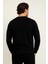Erkek Desenli Kışlık Salaş Rahat Siyah Sweatshirt 6