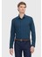 Petrol Düz Regular Fit Casual Pamuk Karışımlı Gömlek 1
