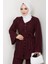Ilgen Fırfırlı Ikili Takım 1610 - Mürdüm 3