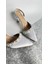 Saten Taşlı 6 cm Topuklu Ayakkabı 0560 2