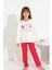 Kız Çocuk Interlok Pijama Takımı Uzun Kollu Rahat Kesim 8407 5