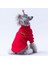Kırmızı Wow Nakışlı Esnek Kedi Köpek Sweat- Kedi Köpek Kıyafeti 1