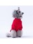 Kırmızı Wow Nakışlı Esnek Kedi Köpek Sweat- Kedi Köpek Kıyafeti 5