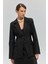 Lecco Dar Kesim Siyah Blazer 9