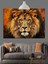Güçlü Aslan Hayvan Portresi Dekoratif Kanvas - Mdf Ahşap Tablo 2