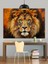 Güçlü Aslan Hayvan Portresi Dekoratif Kanvas - Mdf Ahşap Tablo 3