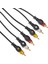 3 Rca + 3 Rca 3 Metre Kablo 1.kalite Powermaster (5'li Paket) 5