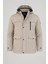 Erkek Krem Pamuk Polyester Karışımlı Kürklü Çıkartılabilir Kapüşonlu Mont&kaban 1
