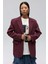 Symi Geniş Kesim Basic Bordo Blazer 9