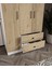 %100 Mdf 3 Kapaklı 2 Çekmeceli 7 Raflı Gardırop Elbise Dolabı –meşe-Soft Beyaz 182X105X52 cm 2