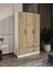 %100 Mdf 3 Kapaklı 2 Çekmeceli 7 Raflı Gardırop Elbise Dolabı –meşe-Soft Beyaz 182X105X52 cm 3