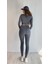 Kadın Uzun Kollu Crop Yüksek Bel Slim Fit Tayt Ikili Takım 6