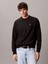 Calvın Kleın Erkek Marka Logolu Organik Pamuklu Bisiklet Yakalı Günlük Kullanıma Uygun Siyah Sweatshirt LV04RC277G Ub1 1