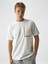 Erkek Ekru Pamuk Dokulu Regular Fit Tişört 2