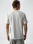 Erkek Ekru Pamuk Dokulu Regular Fit Tişört 4