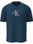 Calvın Kleın Erkek Marka Logolu Organik Pamuklu Günlük Kullanıma Uygun Mavi T-Shirt LV04RC857G C3I 1