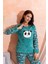 Kışlık Uzun Kollu Kadın Peluş Polar Pijama Takımı Ipeksi Doku 9