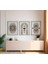 Ahşap Çerçeveli 3'lü Poster Tablo Seti | Modern Stil Minimal Duvar Dekoru 1