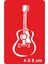Klasik Gitar Tattoo Geçici Dövme Şablonları Kına Kalıpları 1