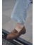 Kadın Loafer Günlük Klasik Ayakkabı Casual Makosen Fonle Kahve Süet 2