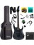 CRADE-25AMP Grey Rosewood Super Strat Kasa Hh Yüksek Kaliteli 25W Amfili Elektro Gitar Seti 1