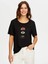 Göz Patch Detaylı Yuvarlak Yaka Kadın T-Shirt W26TSH067 1