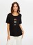 Göz Patch Detaylı Yuvarlak Yaka Kadın T-Shirt W26TSH067 3