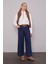 Mavi Paça Dikiş Detaylı Wideleg Jean 6