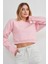 3 Iplik Fiyonk Nakışlı Crop Sweatshirt 1