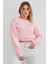 3 Iplik Fiyonk Nakışlı Crop Sweatshirt 6