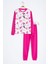 Fuşya Kedi Desenli Kız Çocuk Pijama Takımı 22767 1