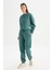 Regular Fit Normal Kesim Ribanalı Paça Yeşil Jogger Sweatpant 1