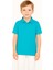 Çocuk Polo Yaka Tişört | Turkuaz | %100 Pamuk | Unisex | Okul & Günlük Kullanım 2