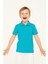 Çocuk Polo Yaka Tişört | Turkuaz | %100 Pamuk | Unisex | Okul & Günlük Kullanım 7