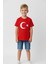 Türk Bayraklı Ay Yıldızlı Kırmızı Unisex Tişört | %100 Pamuk | Çocuk 1