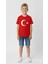Türk Bayraklı Ay Yıldızlı Kırmızı Unisex Tişört | %100 Pamuk | Çocuk 6