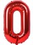 0 Rakamı Kırmızı Folyo Balon 16 Inch 40 cm 1