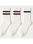 Plus Scorpion 3’lü Çizgili Beyaz Spor Çorap Seti – Nefes Alabilir, Dikişsiz ve Esnek Unisex Model (40–44 Numara) 1