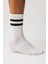 Plus Scorpion 3’lü Çizgili Beyaz Spor Çorap Seti – Nefes Alabilir, Dikişsiz ve Esnek Unisex Model (40–44 Numara) 2