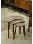 Berlin 3'lü Zigon Sehpa %100 Mdf Gri Mermer 1
