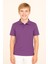 Genç Polo Yaka Tişört | Lila | %100 Pamuk | Unisex | Okul & Günlük Kullanım 2