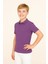 Genç Polo Yaka Tişört | Lila | %100 Pamuk | Unisex | Okul & Günlük Kullanım 4