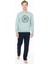 Erkek Bisiklet Yaka Uzun Kollu Pijama Takımı S26940 Rahat Kumaş 1