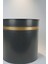 Zenith 30x30 cm Altın Şeritli Silindir Saksı - İç ve Dış Mekan Modern Metal Saksılık 6