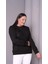 Kadın Büyük Beden Önü Boncuk Pul Payet Işlemeli Viskon Sweatshirt 1