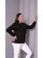 Kadın Büyük Beden Önü Boncuk Pul Payet Işlemeli Viskon Sweatshirt 4