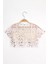 Pudra Yıldız Baskılı Kız Çocuk Tül Crop 7