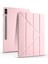Galaxy Tab S9 Plus Uyumlu Tri Folding Kalem Bölmeli Standlı Kılıf Rose Gold 2